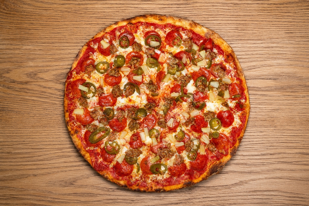Green Chile pizza